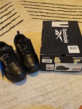 Reebok Women's/Men's Black Athletic Shoes with Steel Toe And Met Guard